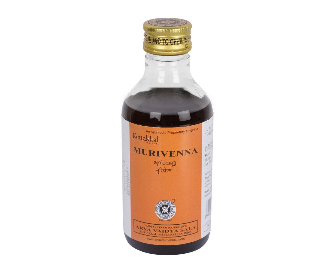 4x Arya Vaidya Sala Kottakkal Ayurvedic Murivenna - Pack of 4 - 200 ml each