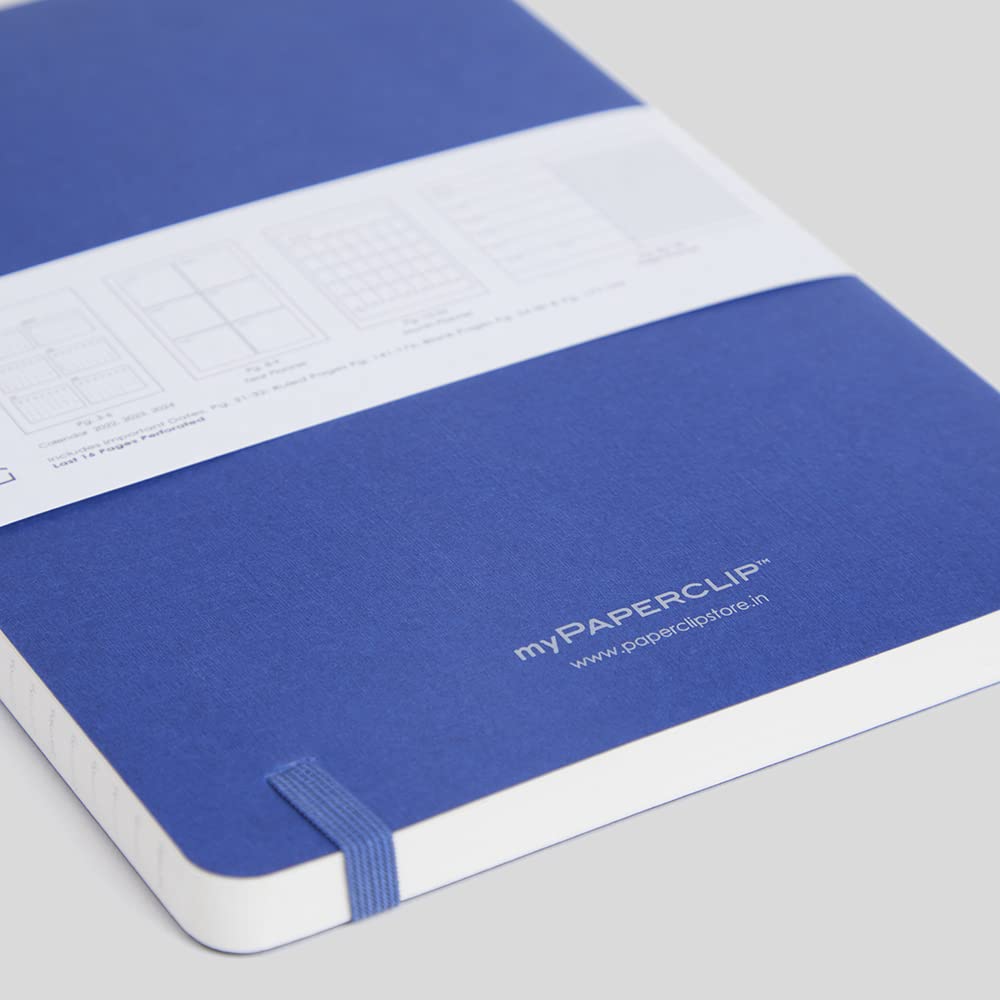 Mypaperclip 2023 Weekly Planner, Section Thread Bound, Hand Drawn Paper Back , A5 (148 X 210 Mm, 5 X 8.27 In), 2023-Weekly_Planner-D1_Blueberry