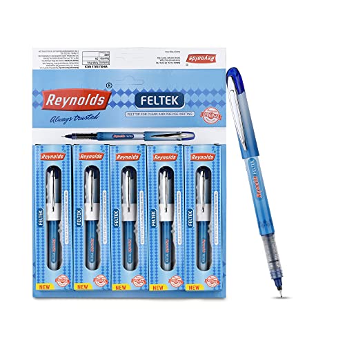 Reynolds Feltek 0.7mm Gel Pen - Blue Ink, Pack of 5