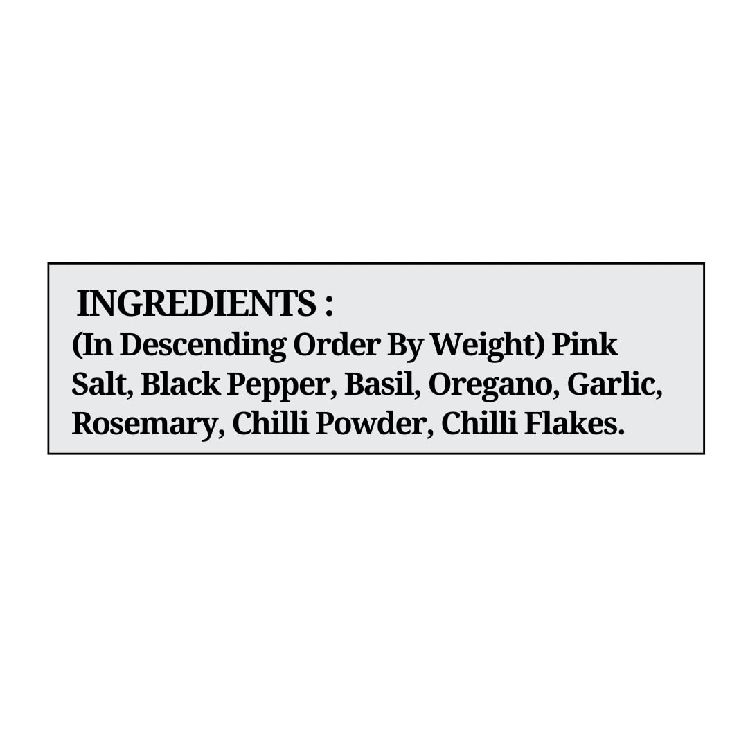 365 SPICERY Oregano Seasoning | Premium Blend of Oregano, Black Pepper, Chilli, Basil, and Garlic - 200 gm