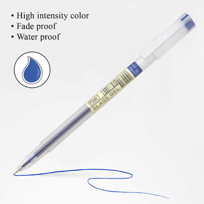 Flair Glass Gel Pen Wallet Pack - 0.6mm - Blue Ink