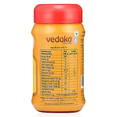 Amazon Brand - Vedaka Cow Ghee | 1 Litre Jar | Rich Aroma