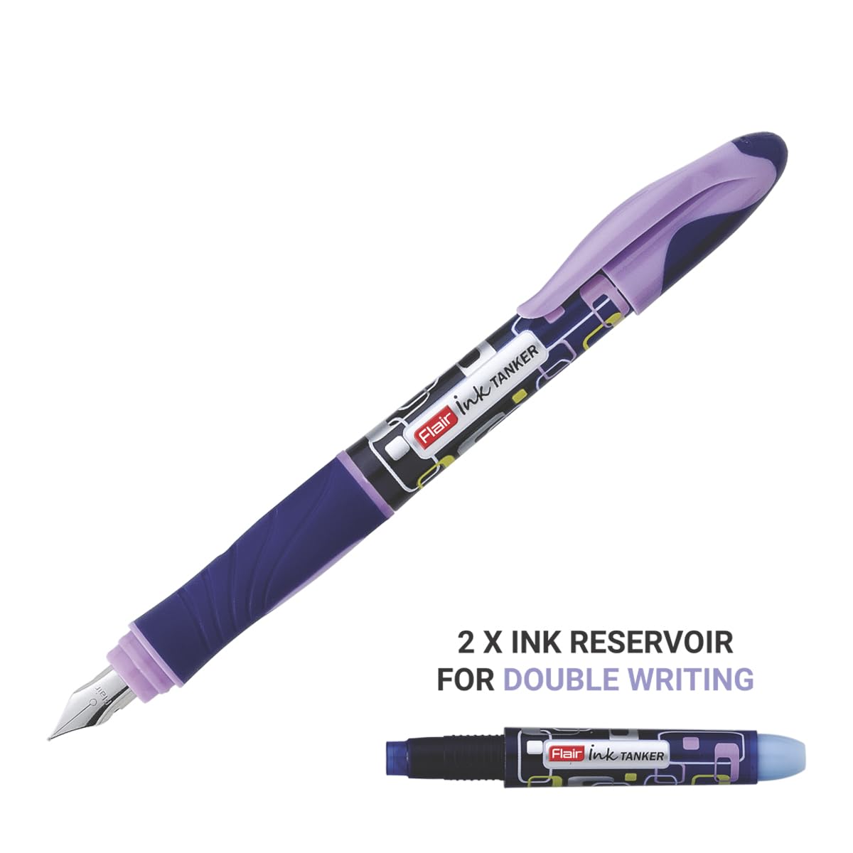 Flair Ink Tanker Liquid Ink Fountain Pen Blister Pack - Blue Ink