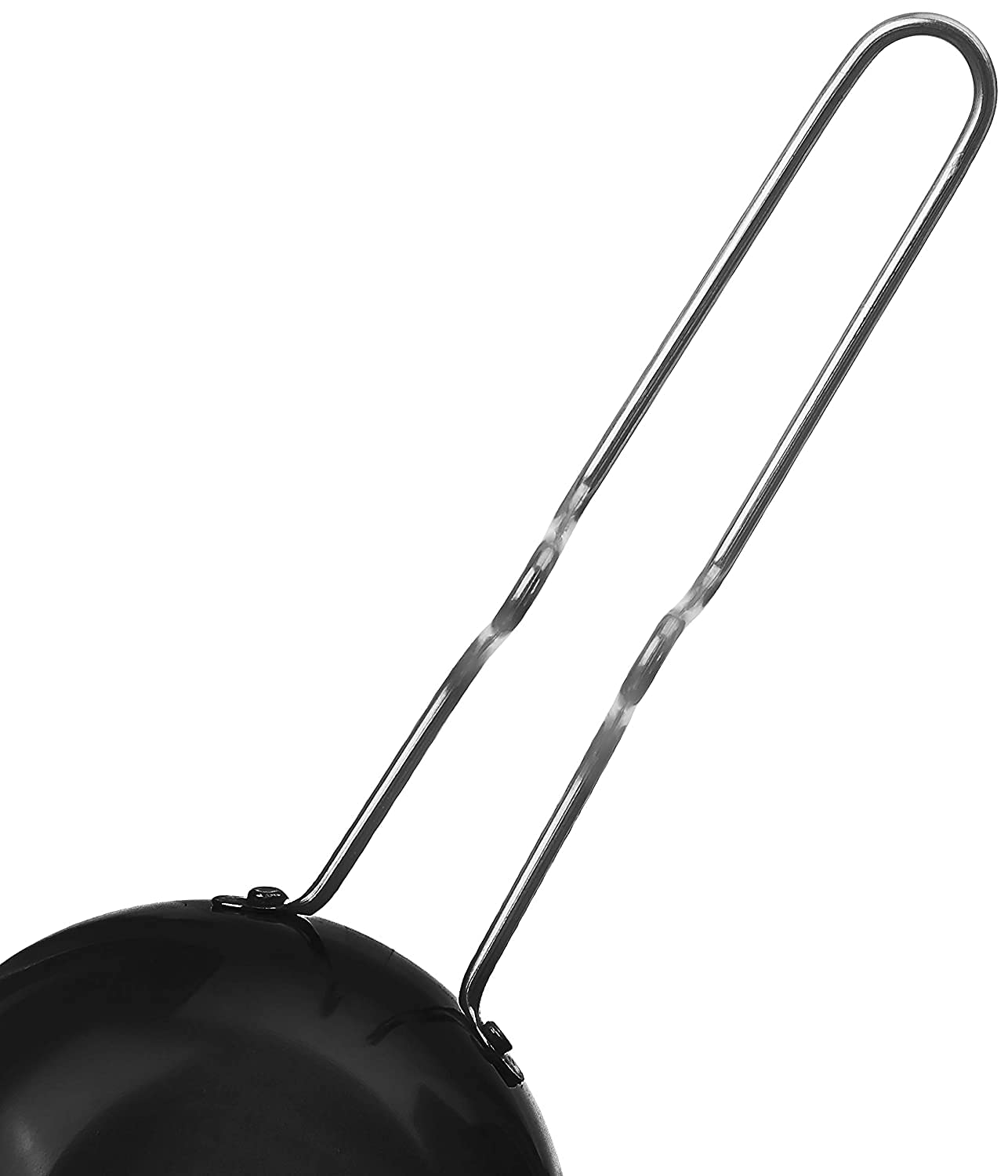 Cook Hard Anodized Tadka Pan, 12 cm, Dark Grey | Vaghar Pan | Chounk Pan | Baghar Pan | Flame Safe | Gas Stove Safe | Stainless Steel Wired Handle | Scratch Resistant