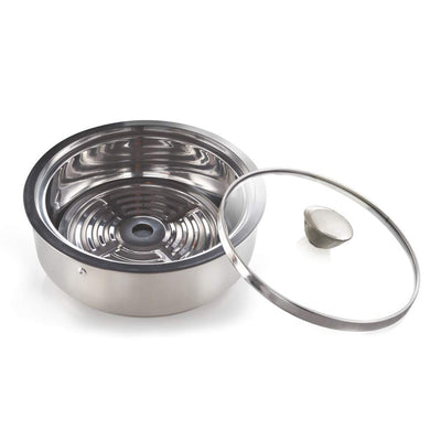 Borosil Stainless Steel Insulated Roti Server, 2.5 litres, Silver