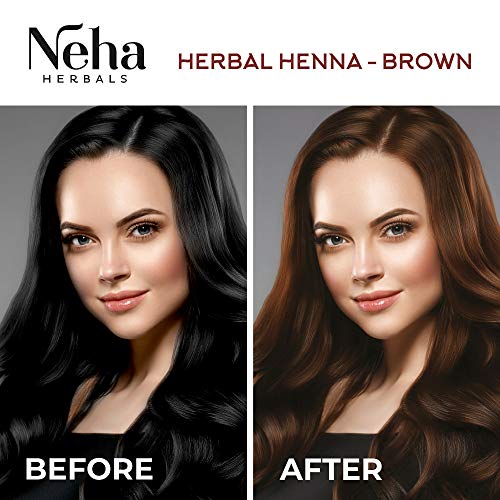 10x Neha Herbals Henna Hair Colour, 150g (Pack of 10) - Brown