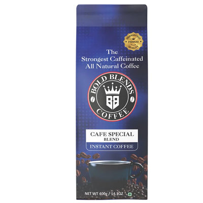 Bold Blends Cafe Special Blend 400g Instant Coffee Powder | Strongest Caffeinated | (200g*2) Bag | Medium Roast | Premium Blend of Arabica & Robusta to Energize Yourself