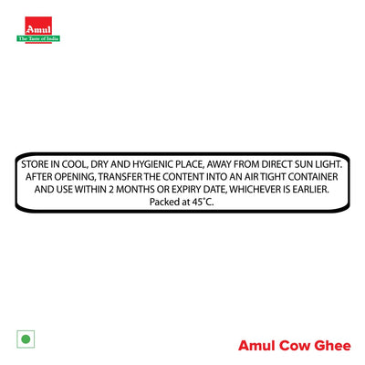 Amul Cow Ghee, 1 Liter Tetra Pk