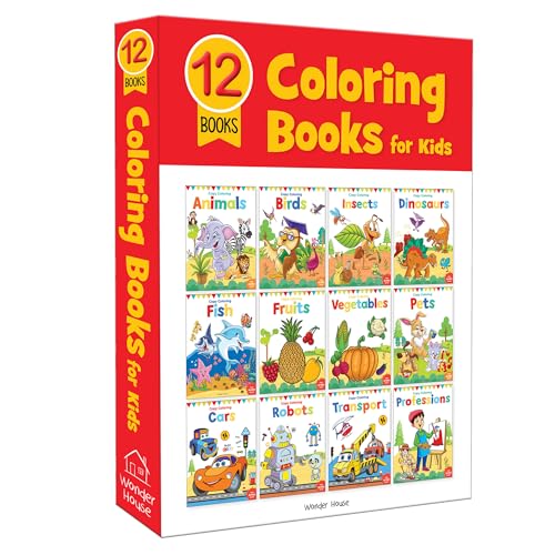 Coloring Books Box Set: Pack of 12 Copy Color Books For Children