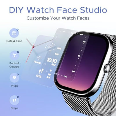 boAt Wave Sigma Smartwatch with 2.01" HD Display,Bluetooth Calling, Coins, DIY Watch Face Studio, 700+ Active Modes, HR&SpO2 Monitoring, Energy and Sleep Scores,IP67(Silver Metal)