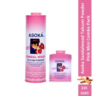Asoka-c Sandalwood Talcum Powder 300g & 35g [Combo Pack]