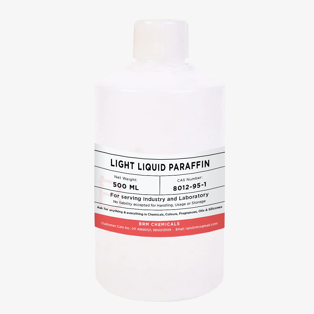 2x BRM Chemicals Light Liquid Paraffin Llp - 500ml each - Pack of 2