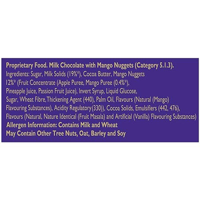 Cadbury Dairy Milk Tangy Mango Madbury Chocolate Bar, 36 g (Pack of 10)