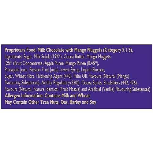 Cadbury Dairy Milk Tangy Mango Madbury Chocolate Bar, 36 g (Pack of 10)