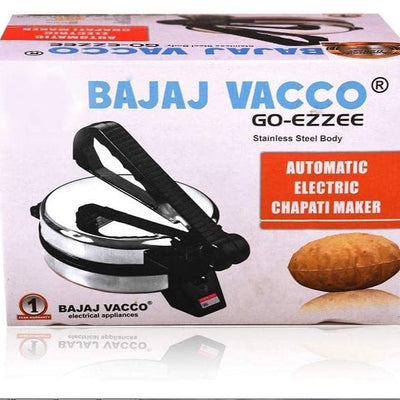 BAJAJ VACCO New Go-Ezzee Chapati/Roti/Khakhra Maker, Mc-02 - Marble (Spatter) Nonstick Coating Wattage 900 Watts, Stainless Steel