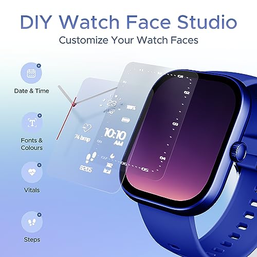 boAt Wave Sigma Smartwatch with 2.01" HD Display,Bluetooth Calling, Coins, DIY Watch Face Studio, 700+ Active Modes, HR&SpO2 Monitoring, Energy and Sleep Scores,IP67(Cool Blue)