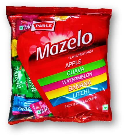 4x Parle Mazelo Candy 5 Exciting Flavours - 198g  each (Pack of 4)