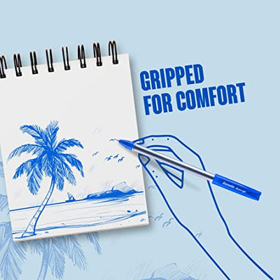 Reynolds Jiffy 0.5mm Gel Pen - Blue Ink, Pack of 50
