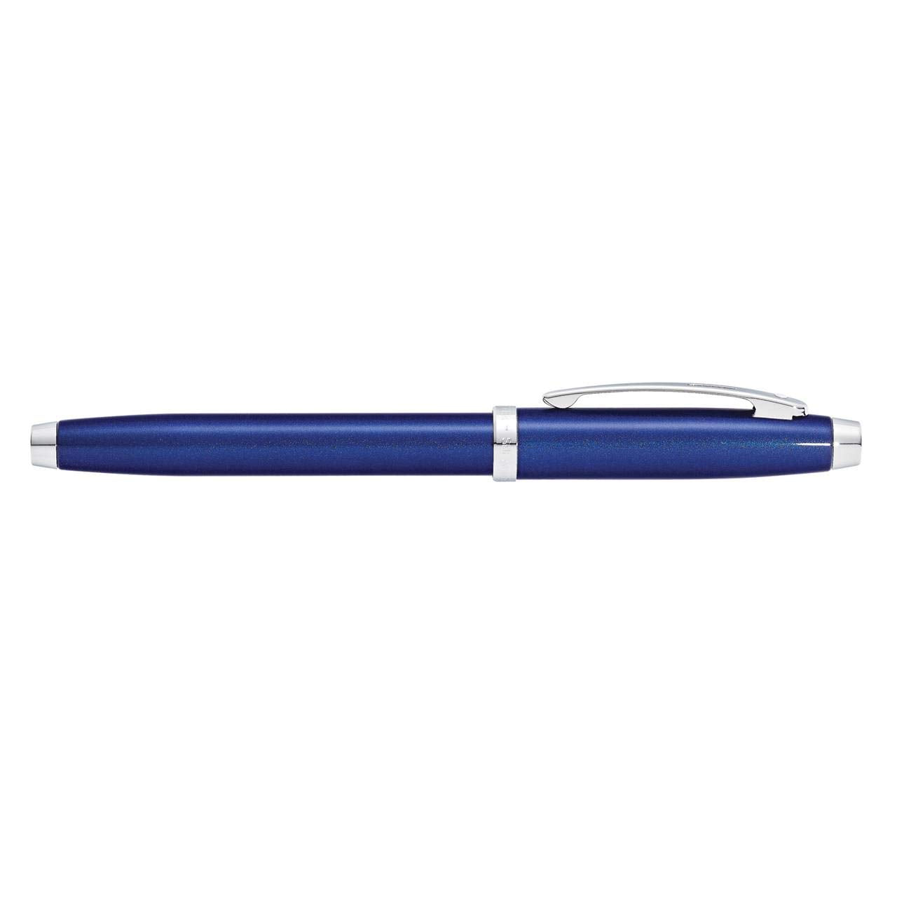 Sheaffer Gift 100 Glossy Blue Fountain pen with Chrome Plated Trim | Fountain Pen Medium Nib | Pen Set for Gift