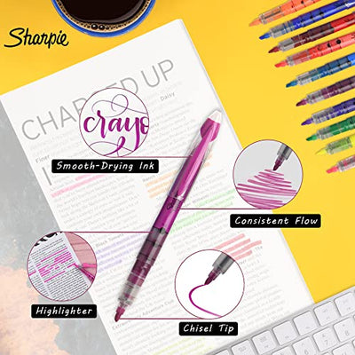 Sharpie Liquid Highlighters, Chisel Tip, Assorted, 10 Markers