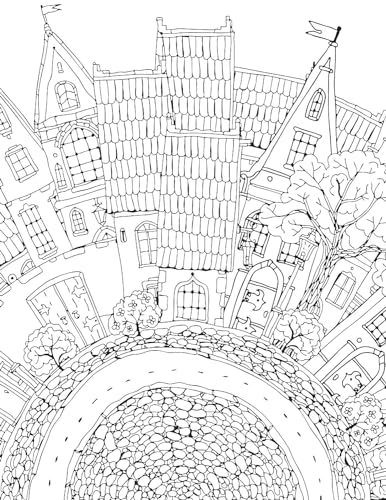 Cityscape- Colouring Book for Adults (Adult Coloring Activity Book)