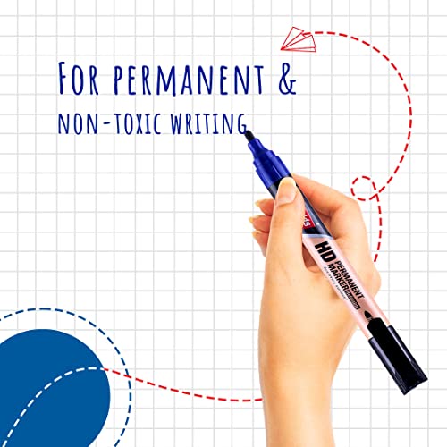 Reynolds HD permanent marker - Blue Ink, Pack of 10
