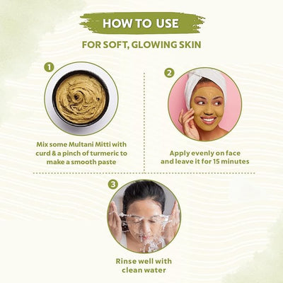 Natural Multani Mitti Stone Form, Fuller's Earth/Calcium Bentonite Clay for All Skin Type | (Multani Mitti Stone 849 Gram)