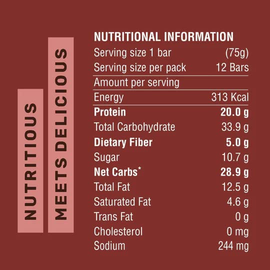 RiteBite Max Protein Active Choco Fudge Protein Bars (Pack of 6) * 75gm each 20g Protein Blend, Fiber, Vitamins & Minerals , No Preservatives, 100% Veg, For Energy, Fitness & Immunity