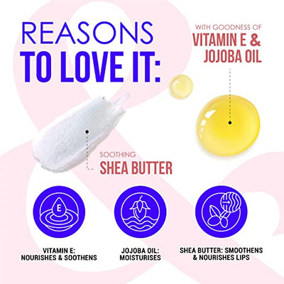 Blue Heaven Jelly & Butter Moisturising Lip Balm, Hydrating Tinted Lip Balm with Jojoba Oil, Shea Butter & Vitamin E for Dry & Chapped Lips, Caramel Brown, 3g