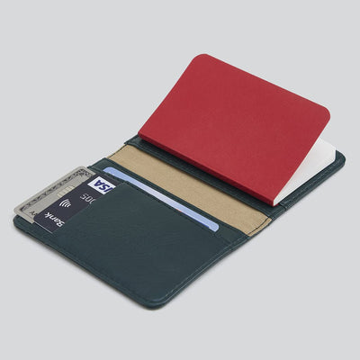 Mypaperclip Card Holder Wallet, Classic Edition, Pocket Size Made Of Italian Vegan Leather - Chw_Mini-Green