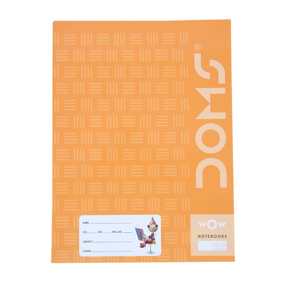 Doms Brown Cover Notebook | Red & Blue With Gap Interleaf | 57GSM | 172 Pages | 18 x 24 cm | Pack of 6