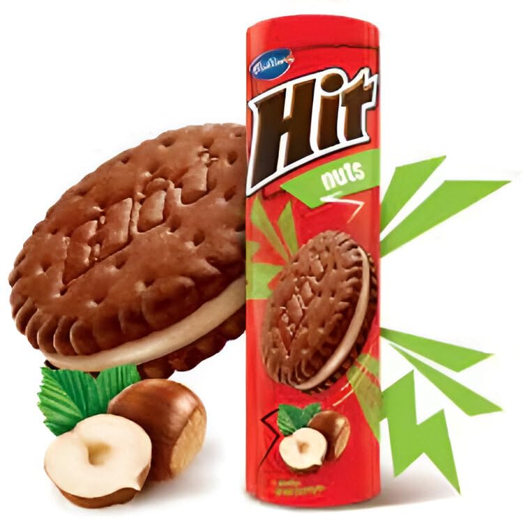 Bahlsen Hit Nuts Cream Biscuit, 220g (Imported UK)