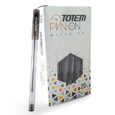 Totem Pin On Ball Pens(Black Ink 20 Pcs)