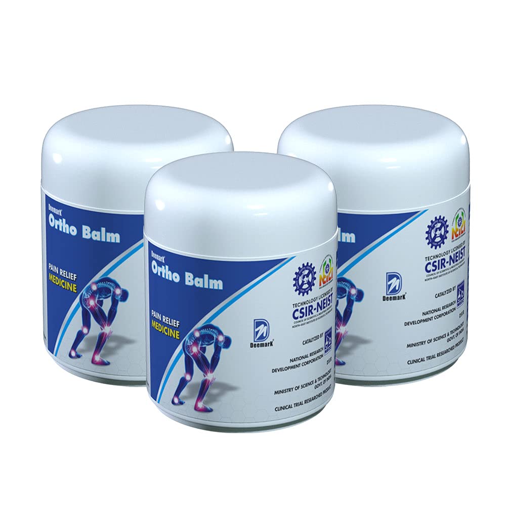 Deemark Ortho Balm - 50 grams, Pack of 3 (White)