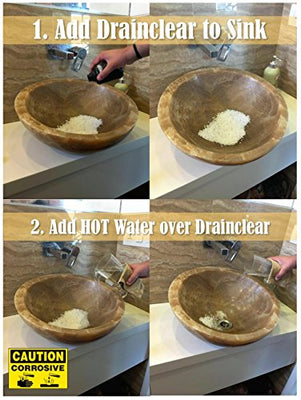 CERO ® DRAINCLEAR 1.45% WW (DRY POWDER) to Clear Clogged Drains, Sinks and Pipes (190 gm)