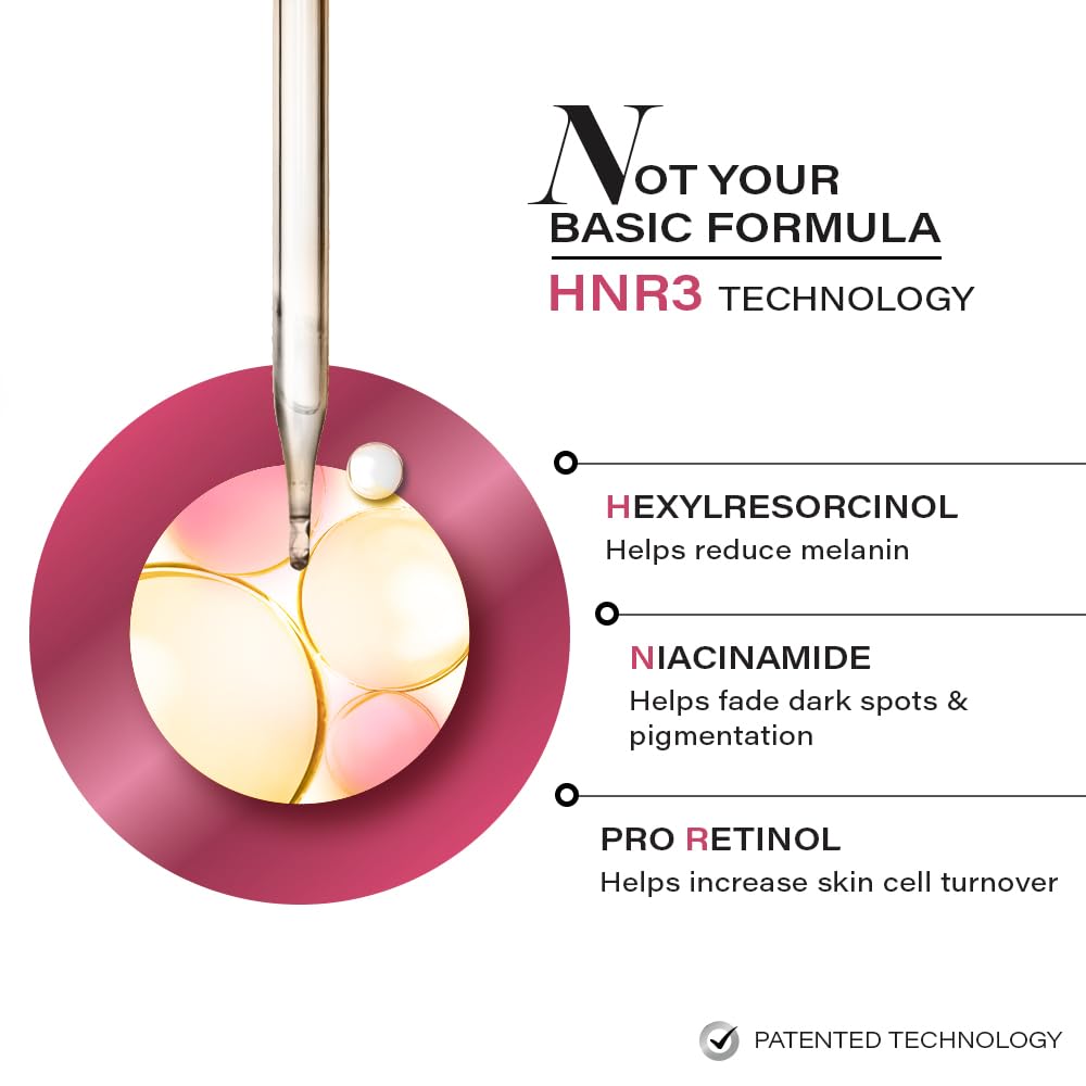 Novology Pigmentation Reduction Serum | Bi-Phasic Face Serum for Dark Spots and Hyperpigmentation | With Niacinamide + Pro-Retinol + Hexylresorcinol