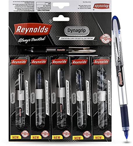 Reynolds Dynagrip 0.7mm Ball Pen - Blue Ink, Pack of 5