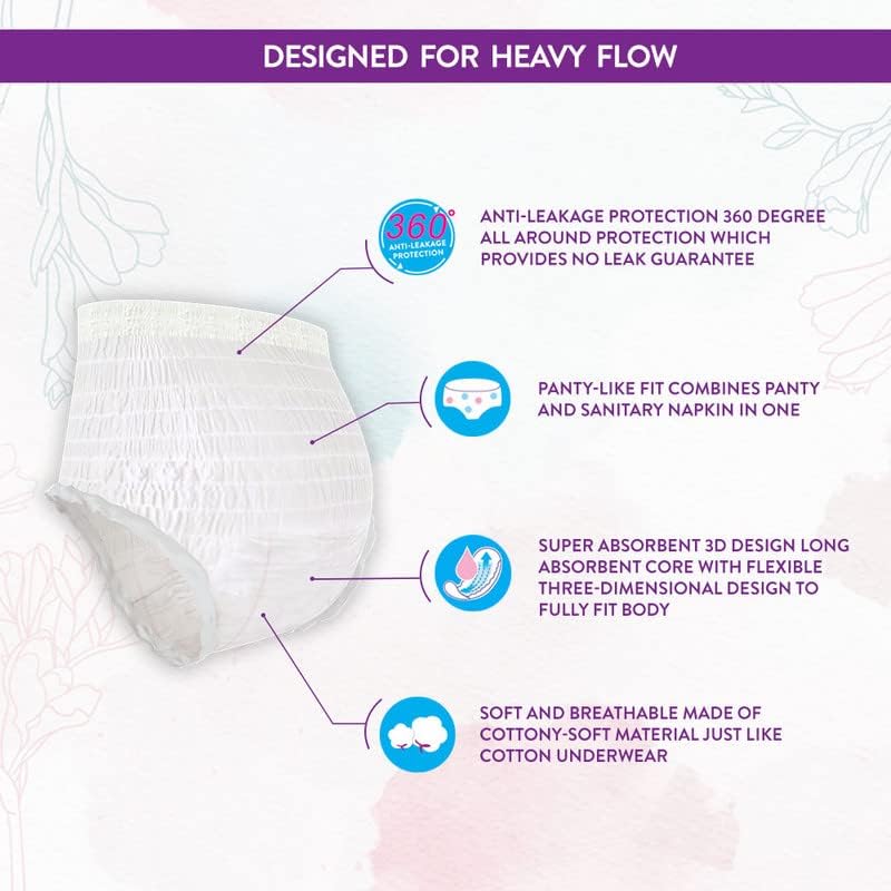 Clovia Heavy Flow Disposable Period Panties for Sanitary Protection (Pack of 5)