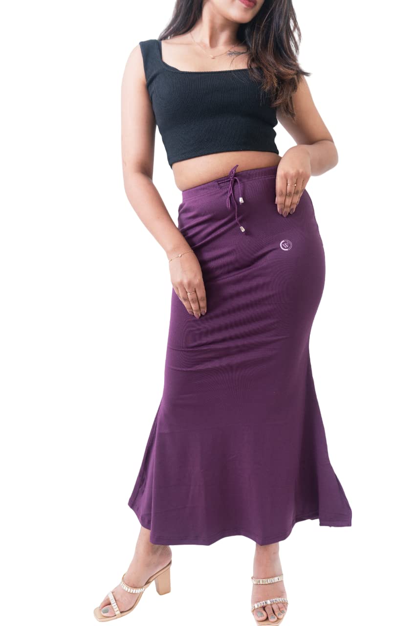 COOL WHITE Saree Shapewear for Women with lace Shorts - Body Shaper Petticoat | Shape Wear Dress | Party & Traditional Saree Shapewear | Saree Shaper | Underskirt Shorts | Saree Shapewear Combo