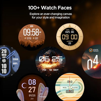 boAt Lunar Comet Smart Watch with 1.39" HD Display, Advanced Bluetooth Calling, Functional Crown, Multiple Sports Mode,100 Watch Faces, Heart Rate & SPO2 Monitoring,IP67(Active Black)