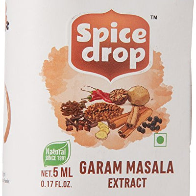 Spice Drop Garam Masala Extract | Indian Spice Blend For Cooking, Seasoning | Curry, Gravy, Biryani, Dal | Authentic Flavor, Ad Rich Aroma | No Added Color | Vegan Gluten-Free | 5 ML (180 Drops)