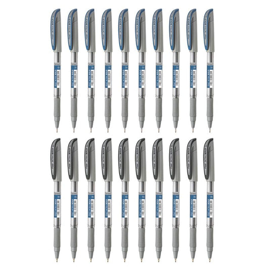 Flair Xtra Bold 1.0 mm Ball Pen, 10 Black Ink & 10 Blue Ink, Pack of 20