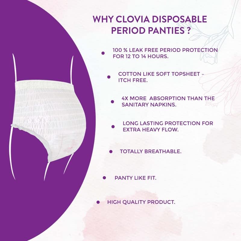 Clovia Heavy Flow Disposable Period Panties for Sanitary Protection (Pack of 5)