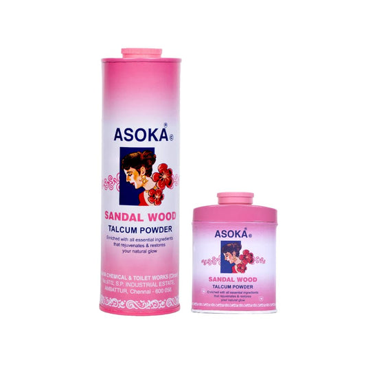 Asoka-c Sandalwood Talcum Powder 300g & 35g [Combo Pack]