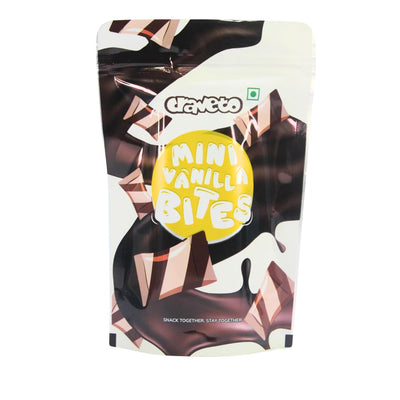 Craveto Wafer bites (Vanilla) | Vanilla flavoured small wafer bites | bite sized snacks | tasty and crunchy bites