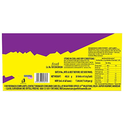 Chupa Chups Sour Bites, Mixed Fruit Flavour, Soft & Chewy Toffee Pack, 8 X 61.6 G, 492.8 Grams