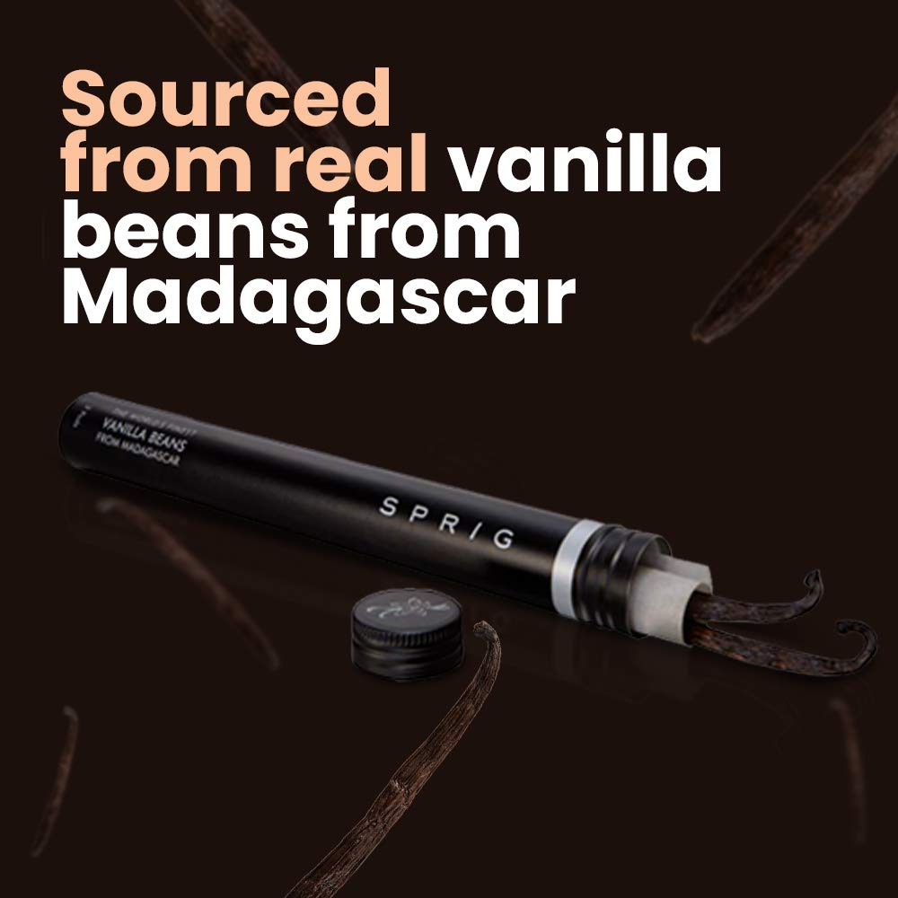 Sprig The World's Finest Vanilla Beans| Highest Grade Madagascar Vanilla Beans | Gourmet Vanilla Pods | Vanilla For Baking & Cooking | Make Home-made Vanilla Extract | 10 g (Pack Of 2)