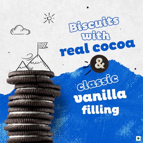 Cadbury Oreo Vanilla Flavour Creme Sandwich Biscuit Family Pack, 275.55 g