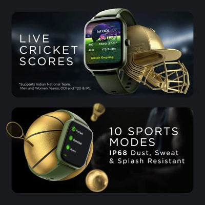 boAt Wave Style Call Smart Watch with Advanced BT Calling Chip,DIY Watch Face Studio, Coins, 1.69" HD Display, Health Ecosystem, Live Cricket Scores, Quick Replies, HR & SpO2(Olive Green)