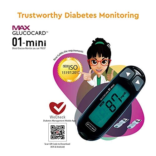 ARKRAY Max 01 Mini Blood Glucose Monitor with 20 Strips | Japanese Technology
